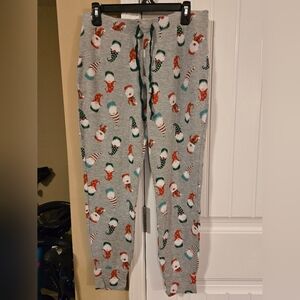 Isaac Mizrahi Gnome Christmas Jogger Pajama Pants Sz Medium